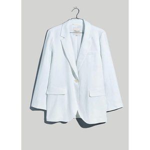 Madewell White Linen Blazer
